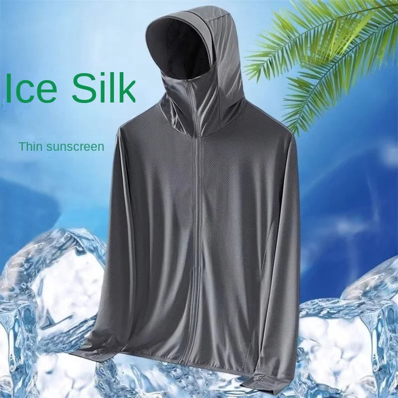 MINISO Sports Ice Silk Cool Sunscreen Clothes for Men and Women Summer New UV resistant Lightweight Outdoor Fishing Quick drying