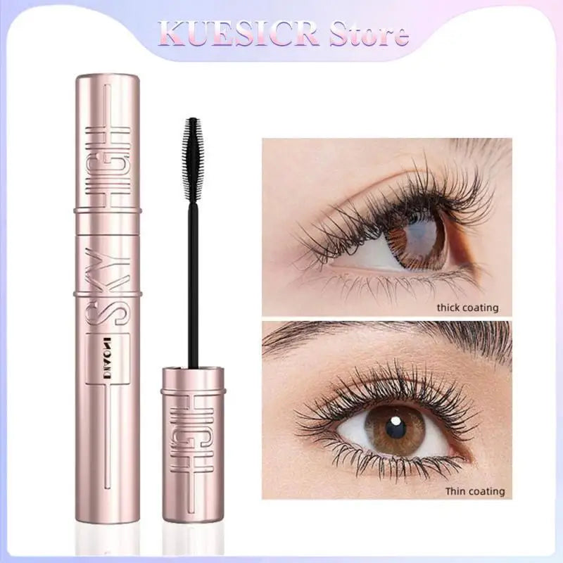 Mascara Volume Noir Waterproof Mascara Allongant Anti-Taches Pinceau Extrêmement Fin Base de Cils Longue Tenue Naturelle Sans Taches