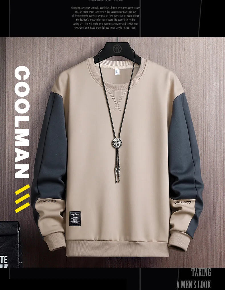 Sports Sweatshirt Men 2023 Spring and Autumn Round Collar Couple Loose Casual Hoodies Fashion Trend Sweatshirt Large Size M-5XL