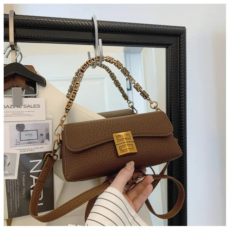 2024 New High-end Texture Small Square Bag Women's Crossbody Bag Versatile and Fashionable Chain Bags Ladies HandBags