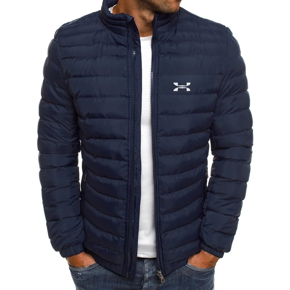 Nouvelle veste Columbia Parka pour hommes, veste épaisse, automne hiver, veste bouffante rembourrée en coton, manteaux décontractés Harajuku, vêtements de mode pour hommes