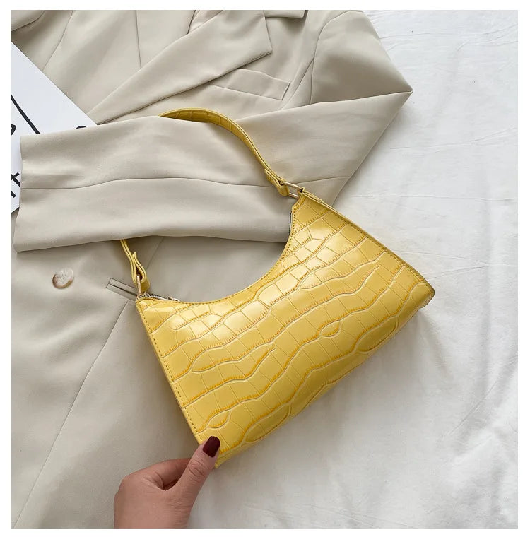 Fashion Exquisite Shopping Bag Retro Casual Women Totes Shoulder Bags Female Leather Solid Color Chain Handbag