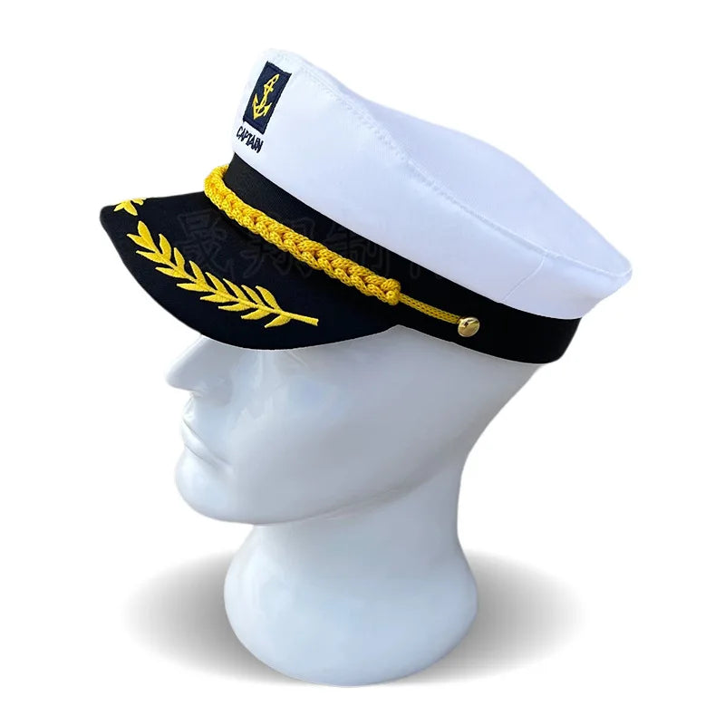 Adult Yacht Sailor Captain Hat Adjustable Men's and Women's Party Hat Makeup Ball Dressing Event Excellent Stylish Accessories