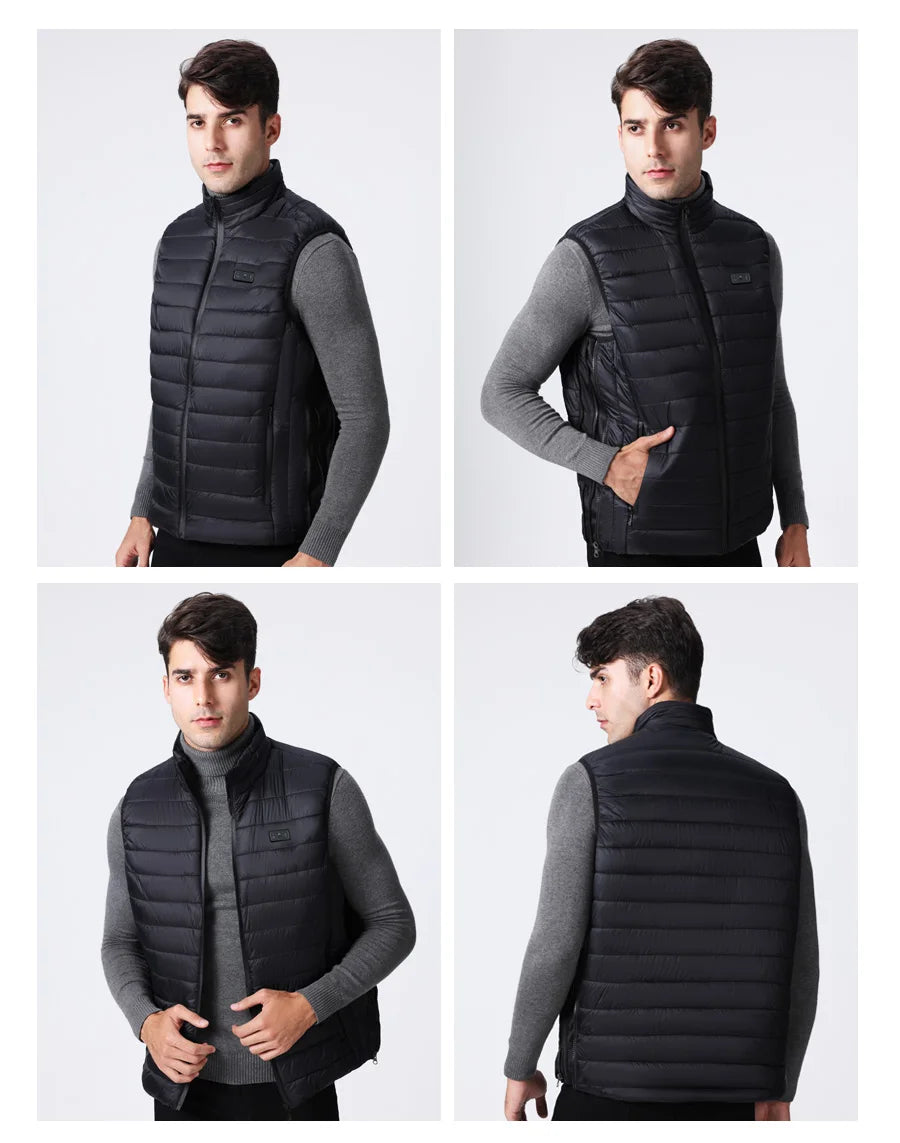 Heated Vest For Men Usb Electric Self Heating Vest Women Warming Heated Jacket Lightweight Thermal Sleeveless Heated Clothing