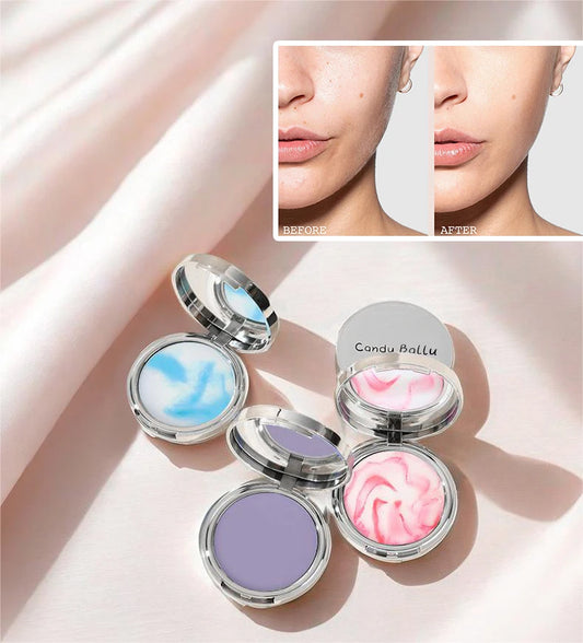 Blue Sky Setting Powder Cake Natural Long-Lasting Oil Control Face Foundation Waterproof Matte Compact  Loose Powder Makeup