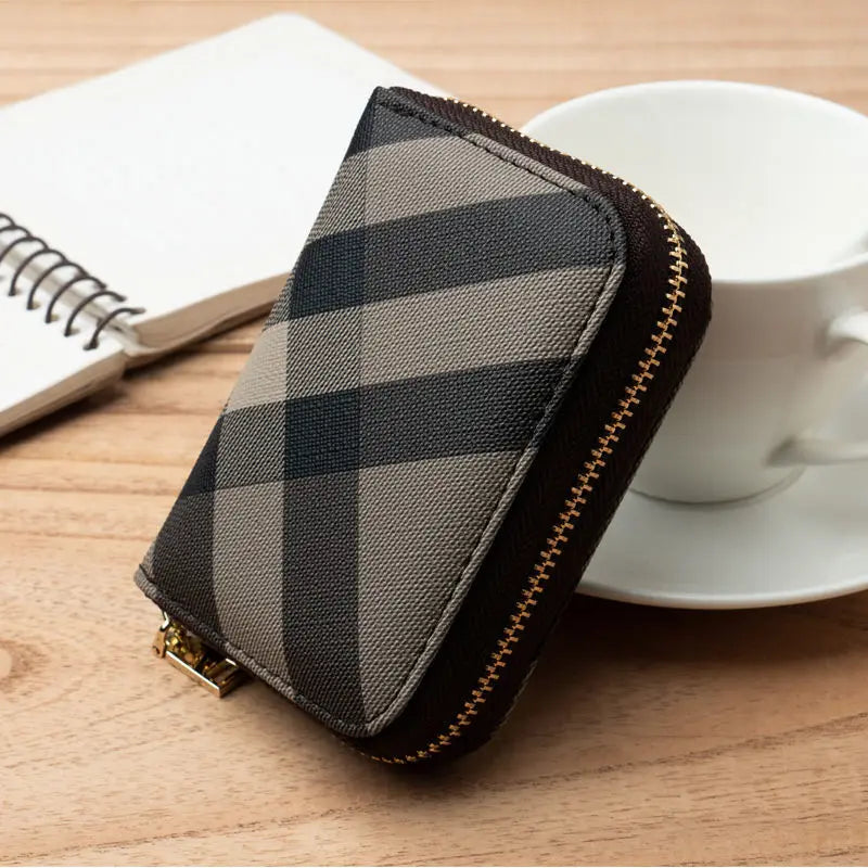 New Casual Wallet Multi-Slot Card Holder Zipper Coin Purse Small Clutch PU Money Bag Purse Cardholder Wallets for Men and Women