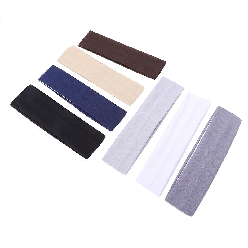 7pcs/lot Summer Sports Yoga Headbands for Women Simple Adjustable Men Running Absorb Sweat Elastic Hair Bands Solid Headband