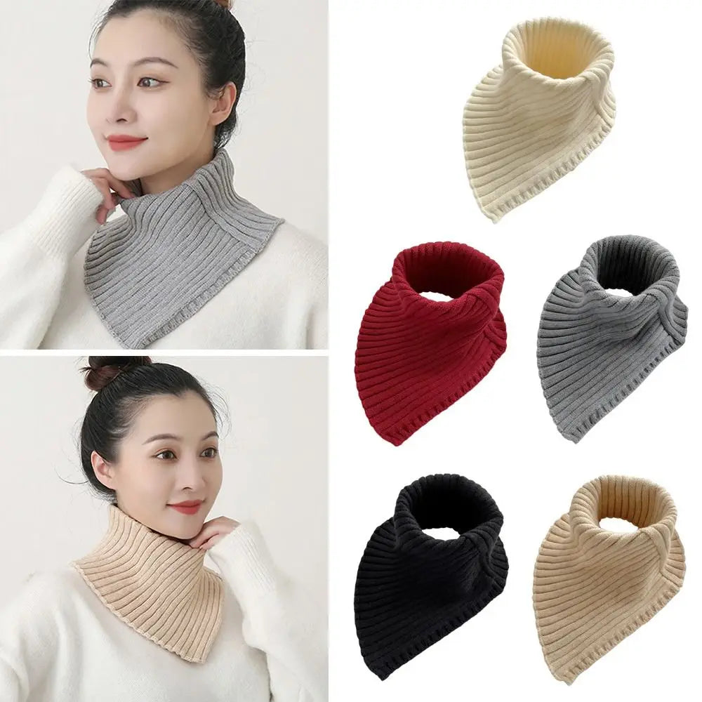 Women Knitted Fake Collar Scarf Women Warm Turtleneck Neck Warmer Detachable Winter Windproof Scarf