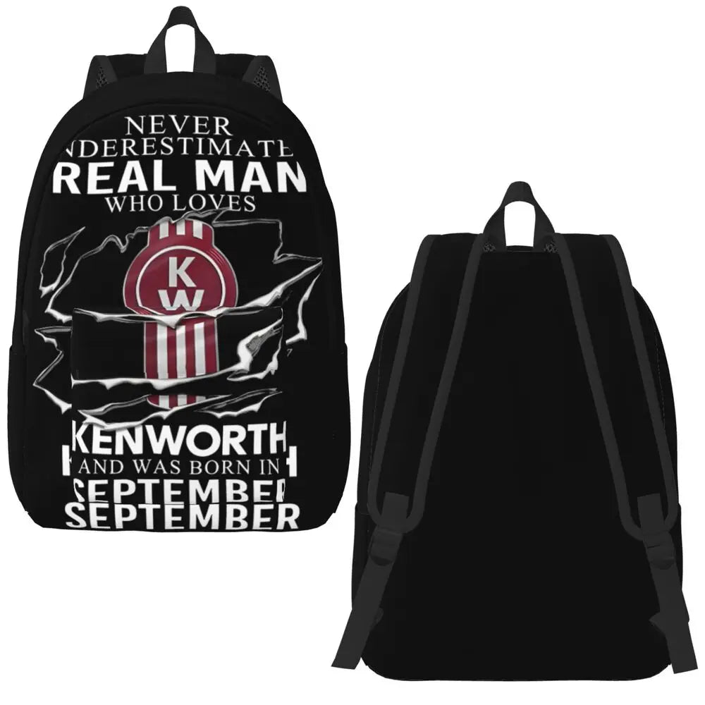 Kenworth Logo Casual Backpack with Pocket High School Business Daypack for Men Women Laptop Computer Canvas Bags