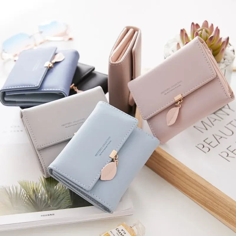 Fashion Short Women Wallet PU Leather Women Luxury Tassels Wallet Hasp Small Wallet Trend Coin Purse Ladies Card Holder Monedero