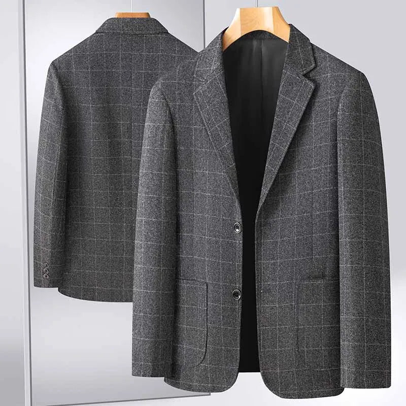 Blazer tendance pour homme, nouvelle mode, tenue professionnelle décontractée, style britannique, ample, quatre saisons