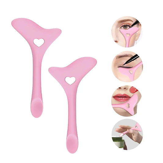 Reusable Silicone Eyeliner Stencils Soft Wing Tips Marscara Drawing Lipstick Wearing Aid Face Cream Mask Applicator Makeup Tool