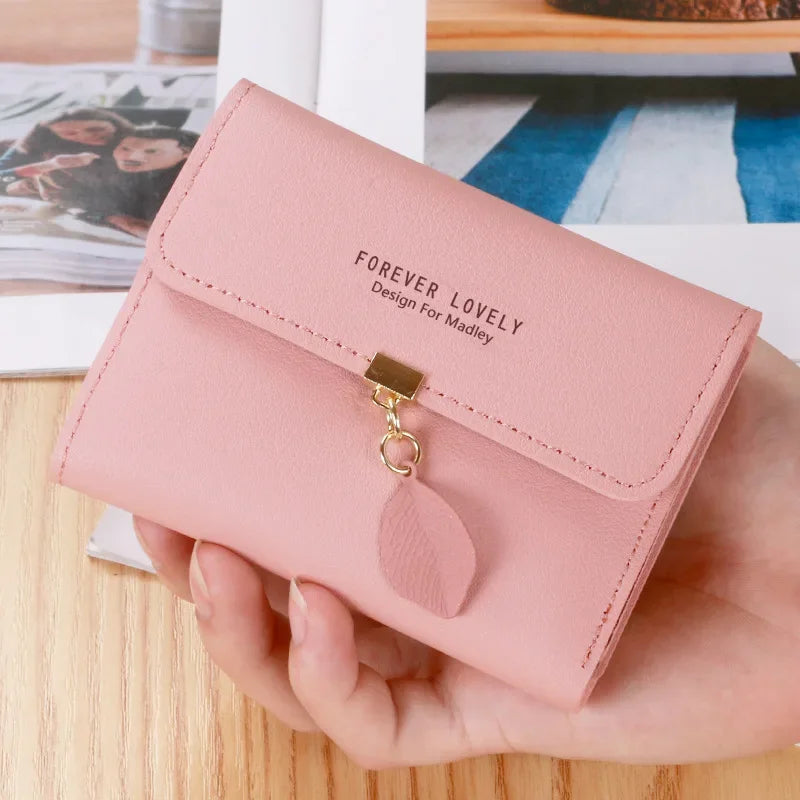 Fashion Short Women Wallet PU Leather Women Luxury Tassels Wallet Hasp Small Wallet Trend Coin Purse Ladies Card Holder Monedero