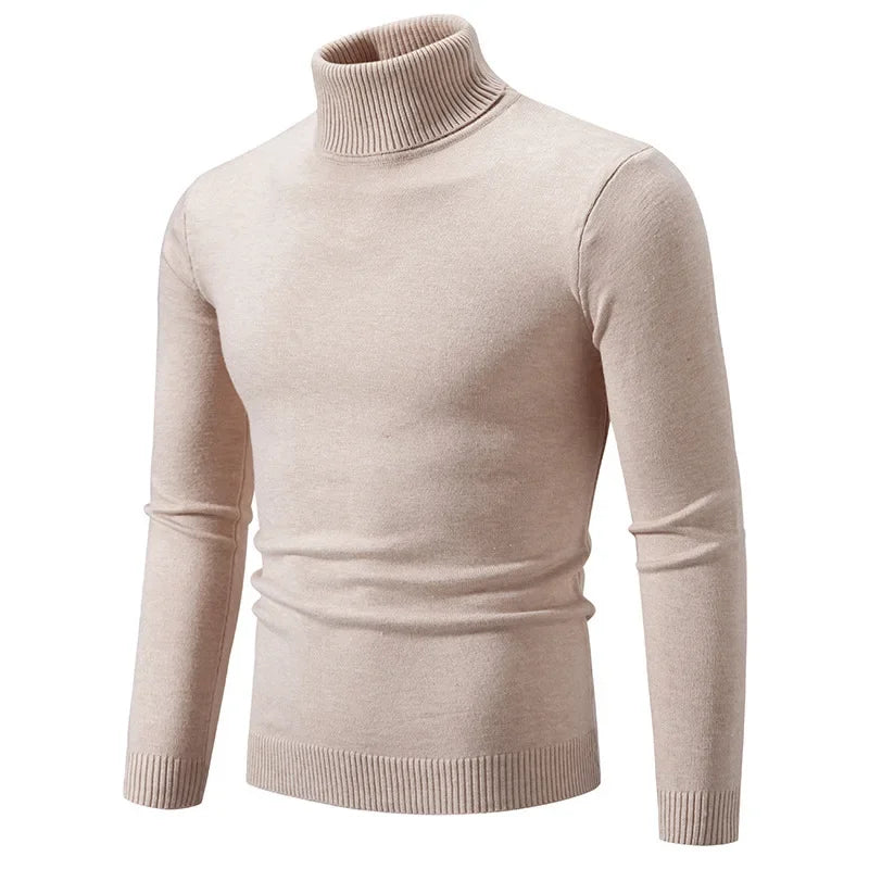 Pull à col roulé d'hiver pour hommes Pull thermique Polo/Pull à col roulé Pull Autre matériau