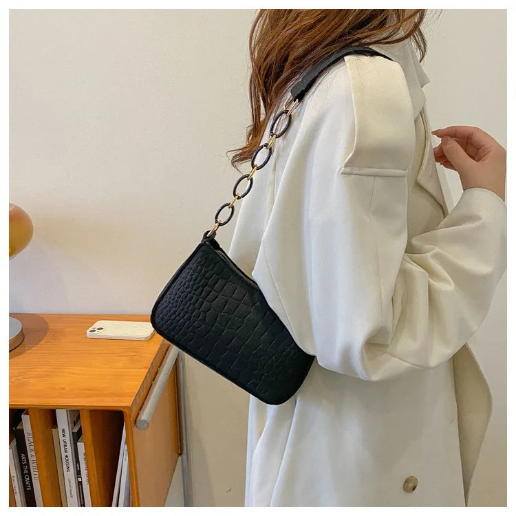 Fashion Felt Shoulder Bags for Women Women's Subaxillary Bag Design Advanced Texture Armpit Handbags Purses Crescent Saddle Bag