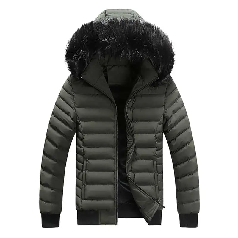 Parka Winter New Men High Quality Push Thickened Gathering Heat Keeping Warm Windproof Hooded Cotton Jackets Detachable Hat Male