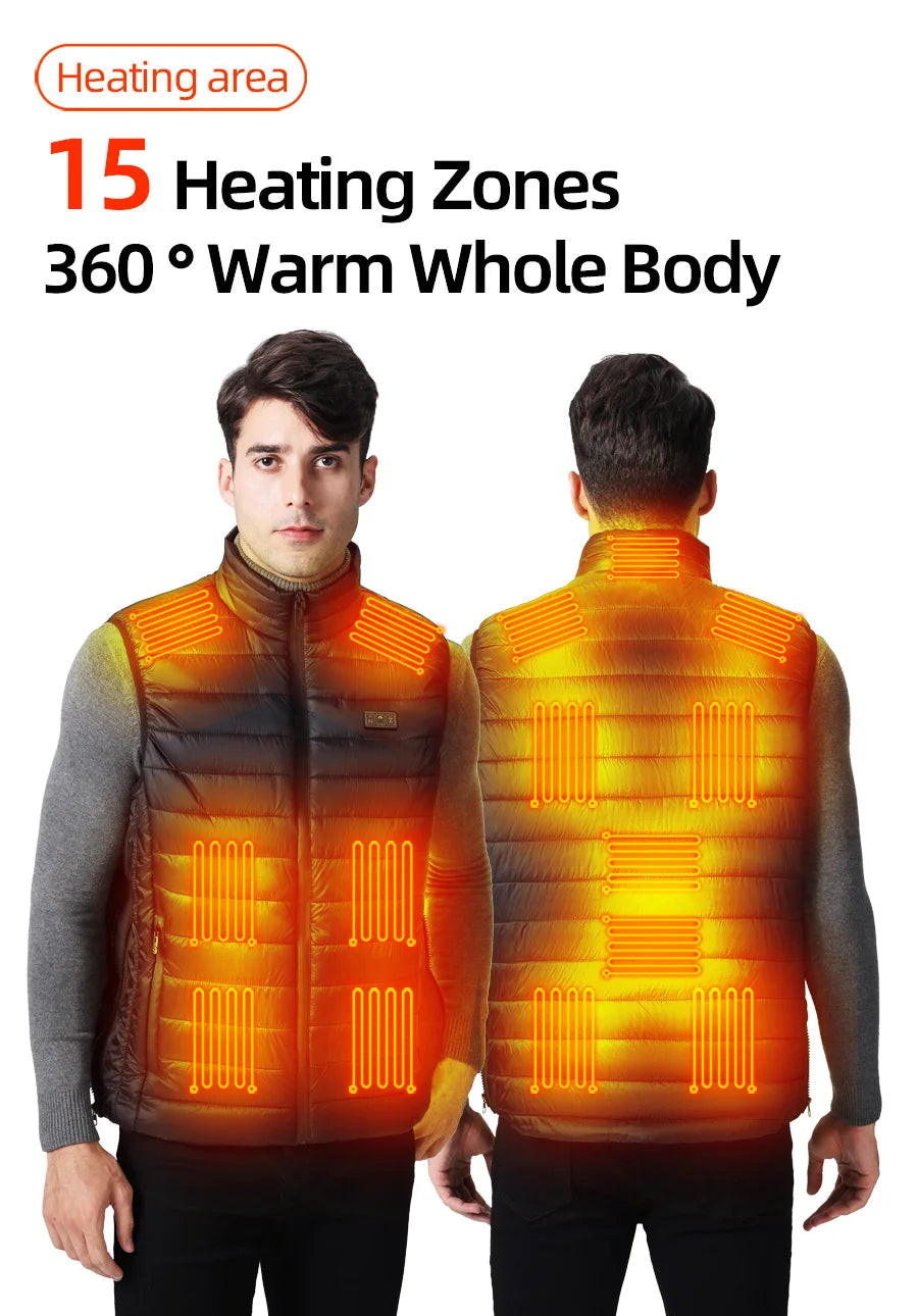 Heated Vest For Men Usb Electric Self Heating Vest Women Warming Heated Jacket Lightweight Thermal Sleeveless Heated Clothing