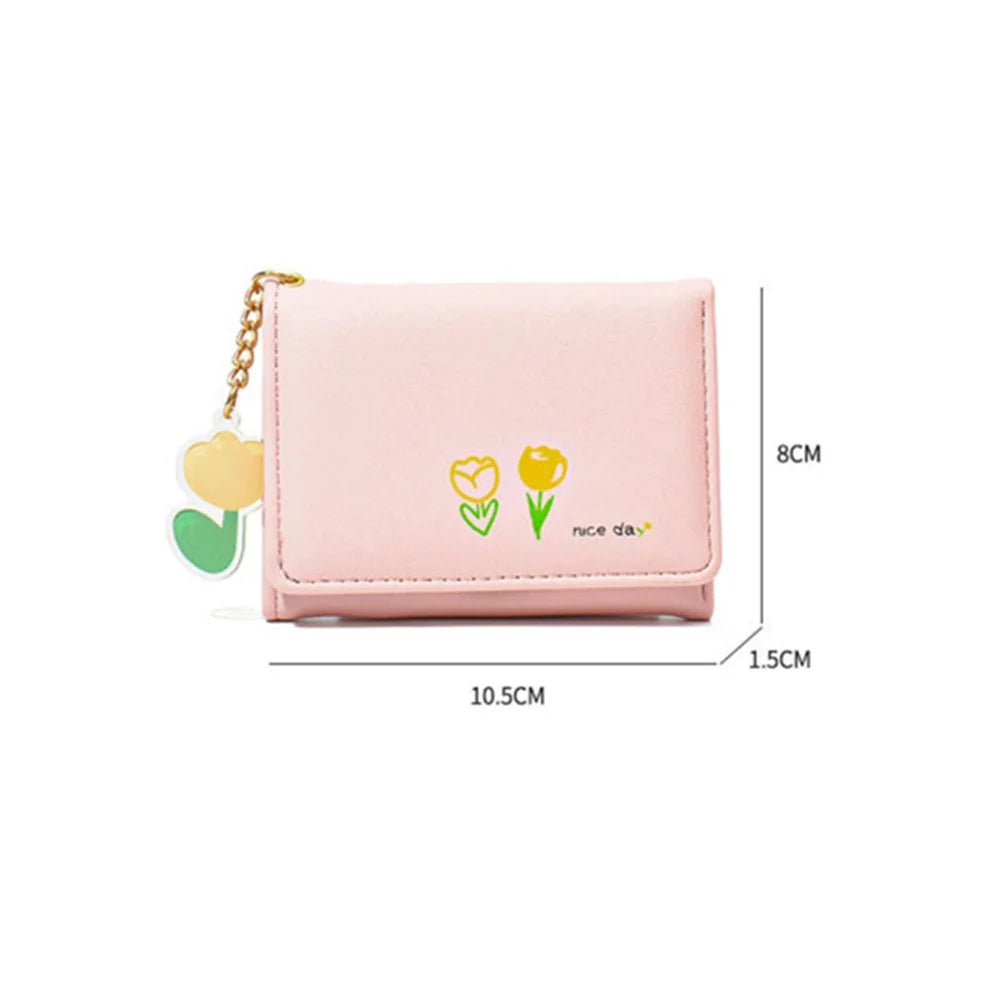 Brand Designer Wallets Floral Pattern Small Wallets Women Soft PU Leather Mini Coin Bag Ladies Card Holder Fashion Purse Female