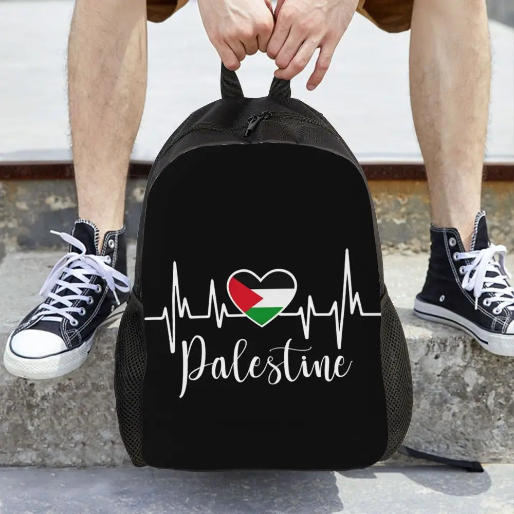 Custom Palestinians Keffiyeh Pattern Backpack for Women Men Waterproof College School Tradition Bag Print Bookbags