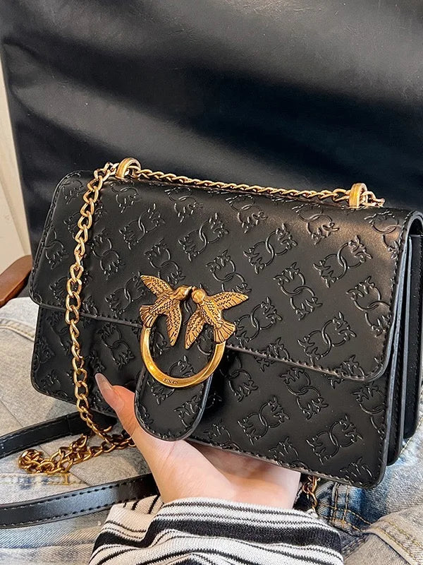 Fashionable and Trendy 2024 Crossbody Bag for Women with Chain and Flower Embossment, Shoulder Bag for All Occasions