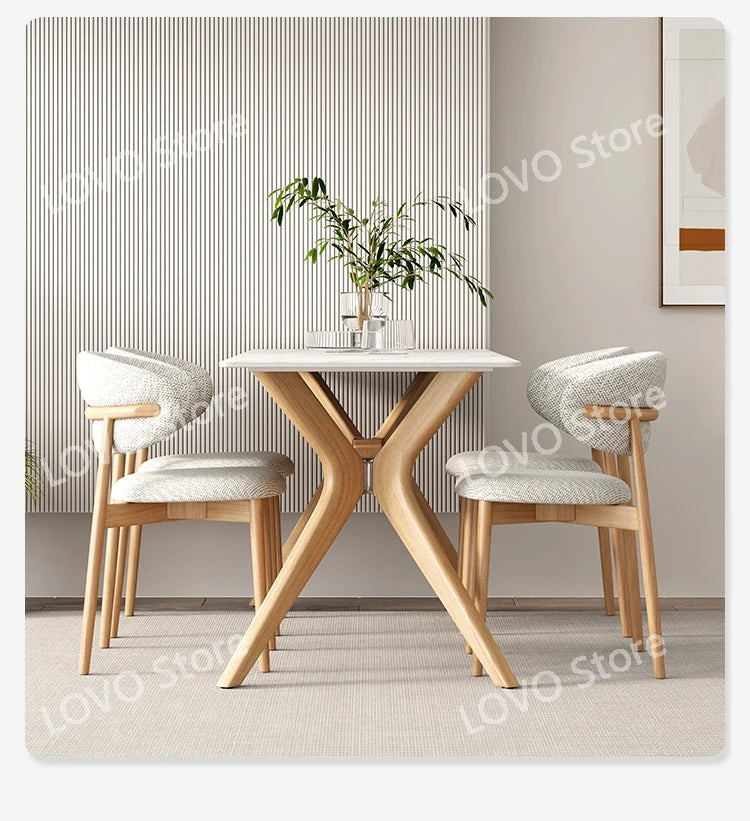 Nordic Mobile Dining Room Sets Armchair Foldable Design Chair  Table Set ModernHome Furniture DW