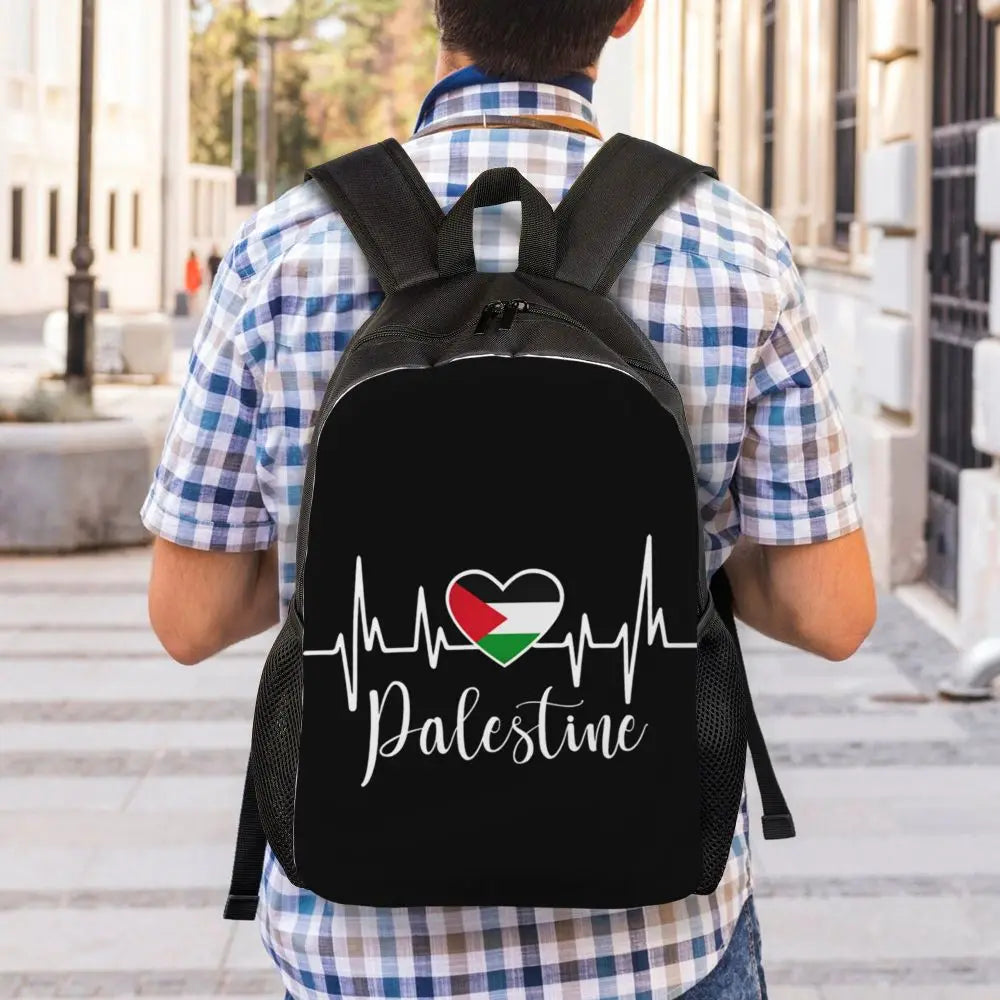 Custom Palestinians Keffiyeh Pattern Backpack for Women Men Waterproof College School Tradition Bag Print Bookbags