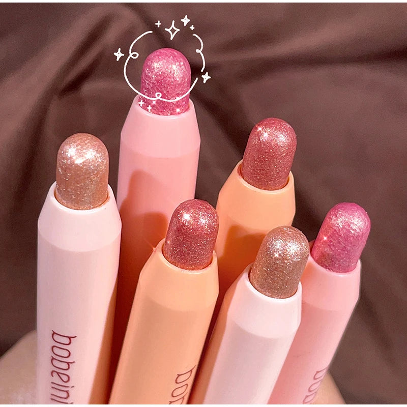 Fard à paupières nacré scintillant Crayon surligneur professionnel à paillettes imperméables Cosmétiques haute brillance Maquillage de beauté