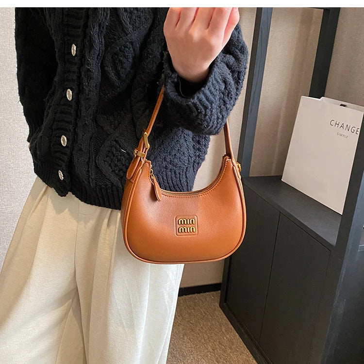 Fashion Armpit Bag 2024 New Style Simple Fashion Dumpling Bag High-end Retro Versatile Shoulder Crossbody Bag