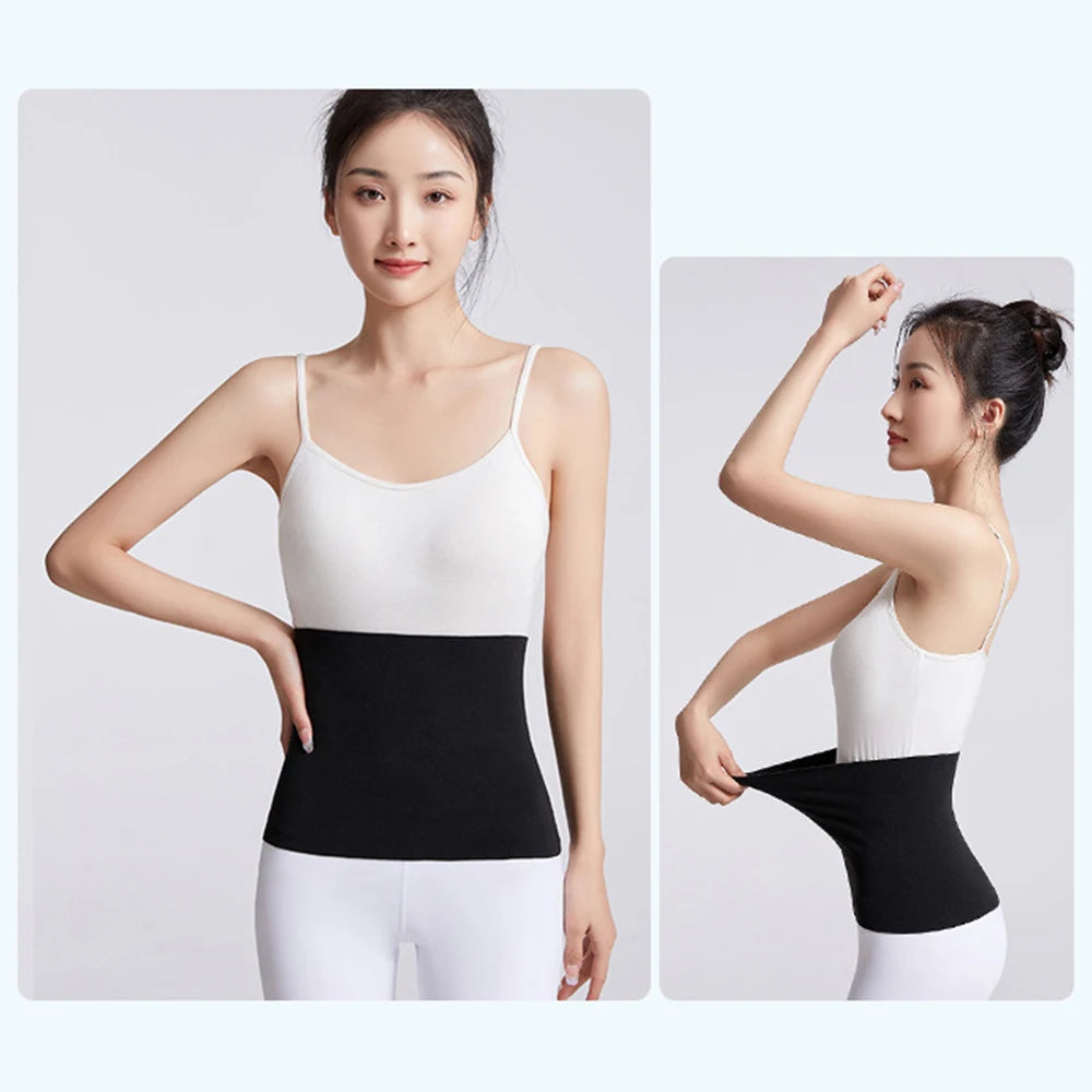 Elastic Cotton Cloth Unisex Thermal Waist Support Abdomen Back Pressure Warmer Inner Wear Winter Cummerbund Stoma Bag Support