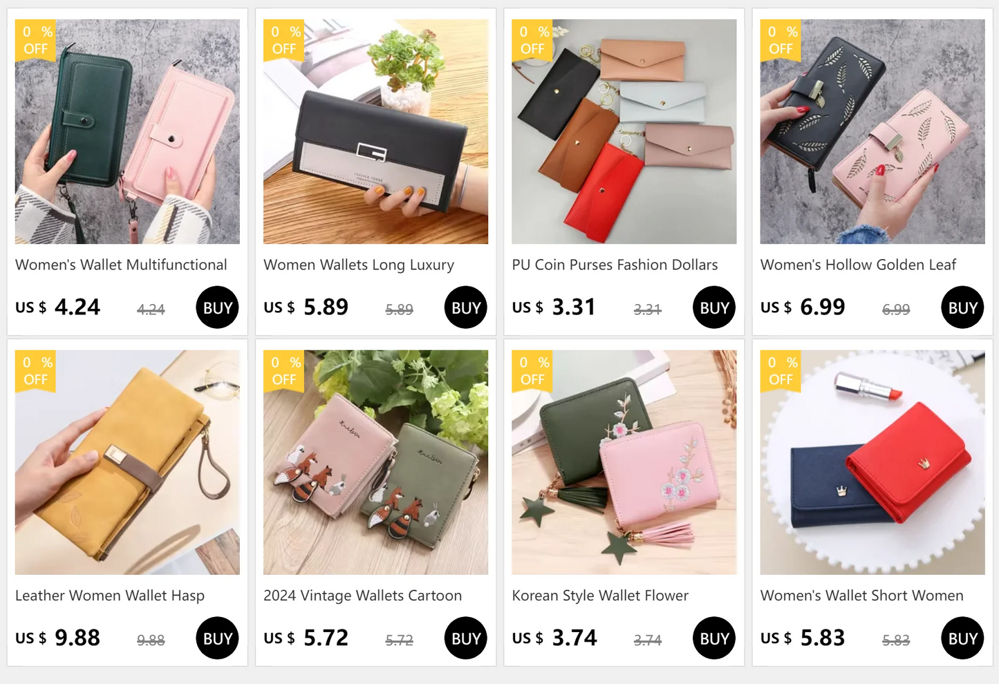 Women Wallet Cardholder Coin Purses Clutch Phone Credit Card Holder Ladies Luxury Large Capacity Leather Bag with Zipper