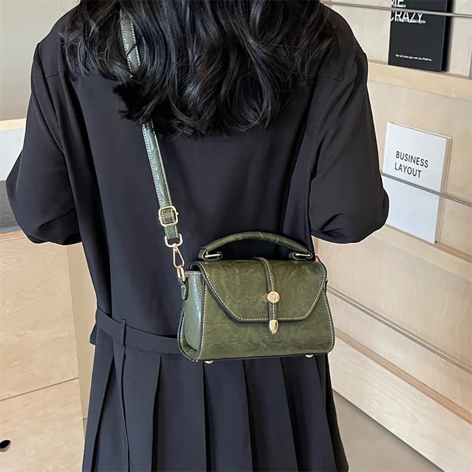 New High Quality Cowhide Women's Handbag Fashionable Casual Female Shoulder Bags Luxury Designer Girls Diagonal Straddle Bag Sac