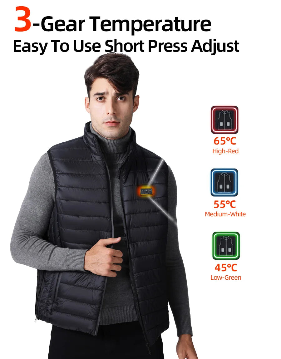 Heated Vest For Men Usb Electric Self Heating Vest Women Warming Heated Jacket Lightweight Thermal Sleeveless Heated Clothing