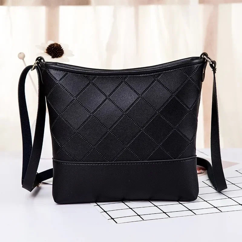 New Wandering Small Bag Lingge Embossed Colored Casual Small Square Bag Single-shoulder Crossbody Women's Bag