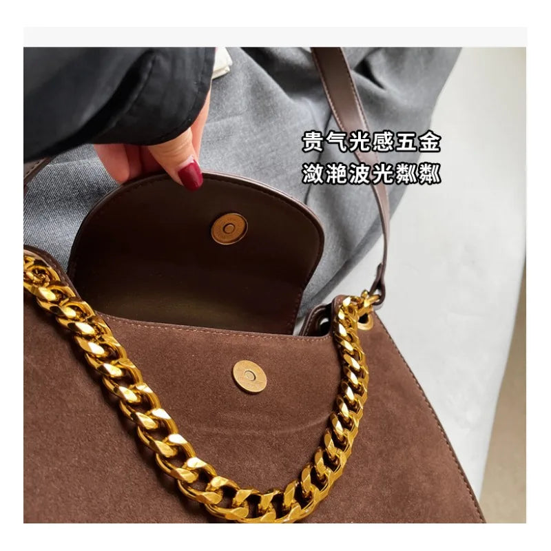 Metal Letter Designer Brand Handbags Top Handle Luxury Shoulder Bags Solid Color Elegant Crossbody Bags Fashion Bags For Women