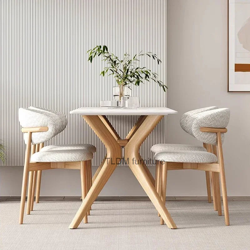 Nordic Mobile Dining Room Sets Armchair Foldable Design Chair Dining Table Set Modern Tavolo E Sedie Pranzo Home Furniture DW