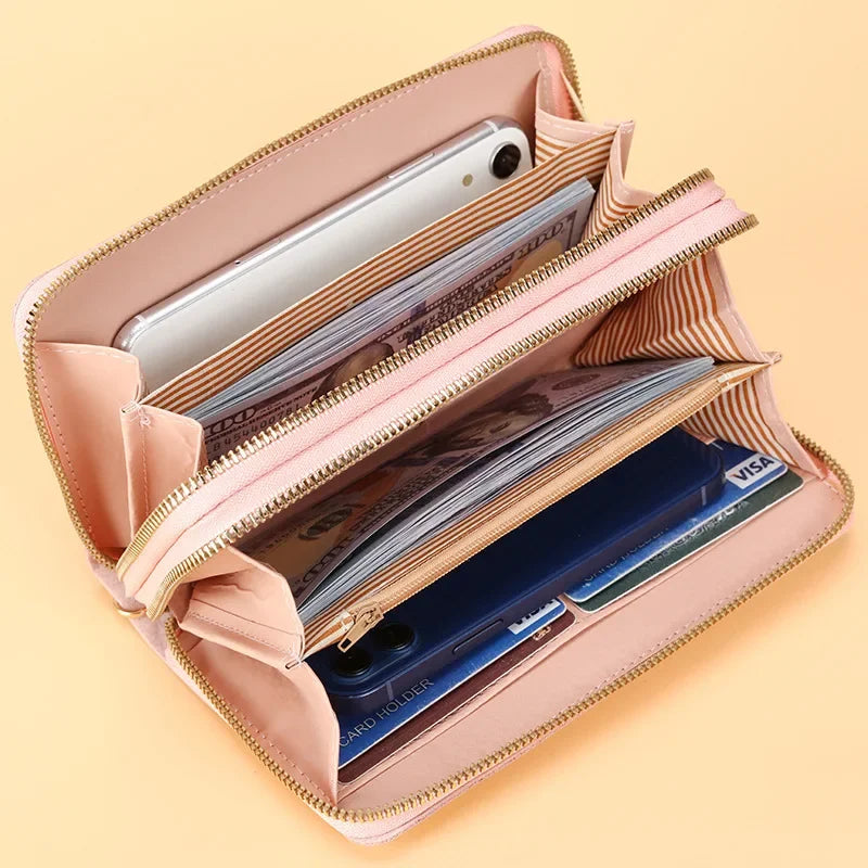 Long Women's Wallet Female Purses Tassel Coin Purse Card Holder Wallets Female Pu Leather Clutch Money Bag Pu Leather Wallet