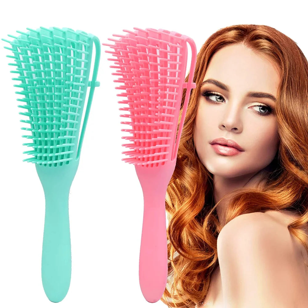 Peigne à cheveux Brosse démêlante Massage du cuir chevelu Brosse à cheveux Brosse démêlante pour cheveux bouclés Cheveux épais Brosse à cheveux poulpe Femmes Hommes Salon