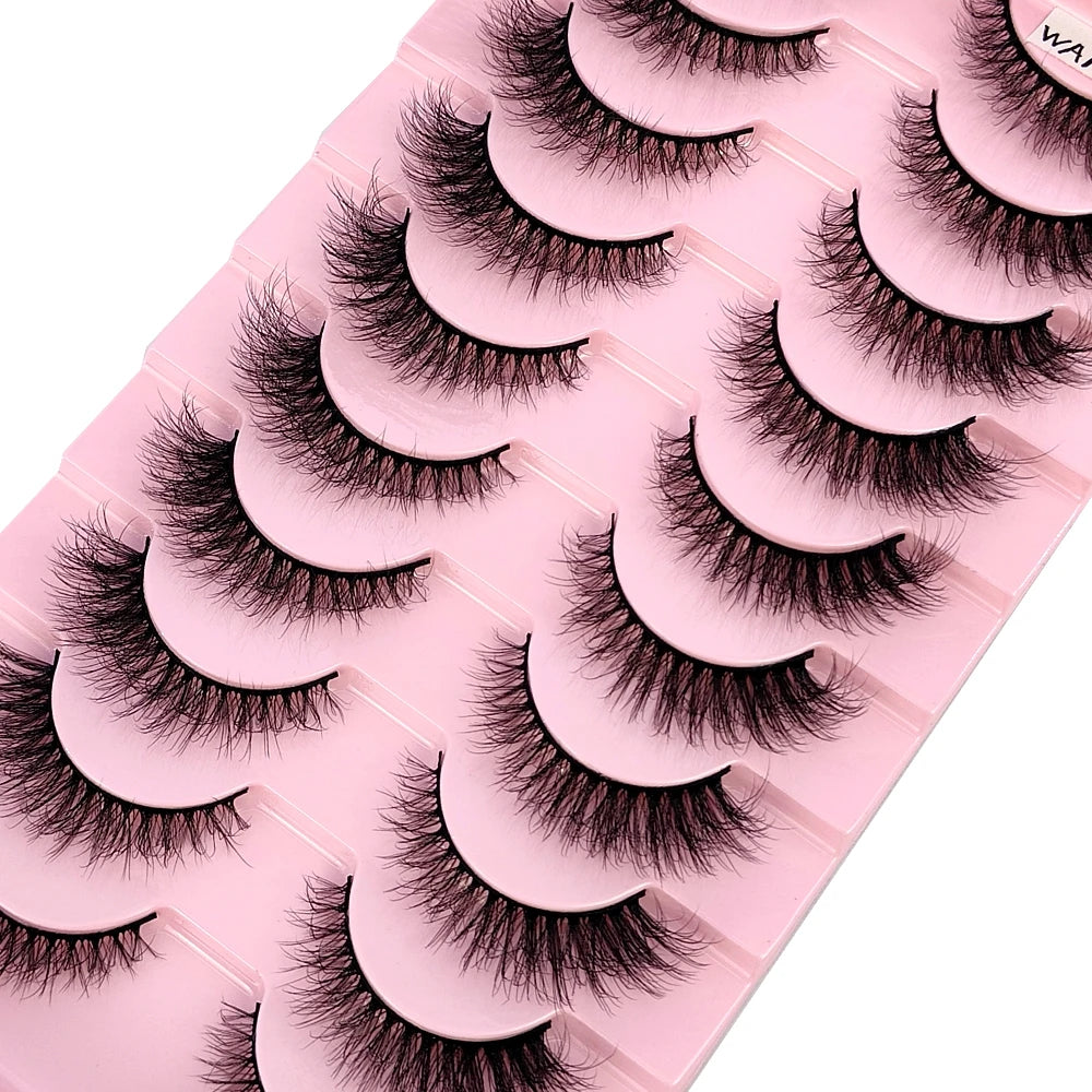 HBZGTLAD New 10 Pairs Natural False Eyelashes Fake Lashes Long Makeup 3d Mink Lashes Extension Eyelash Mink Eyelashes for Beauty