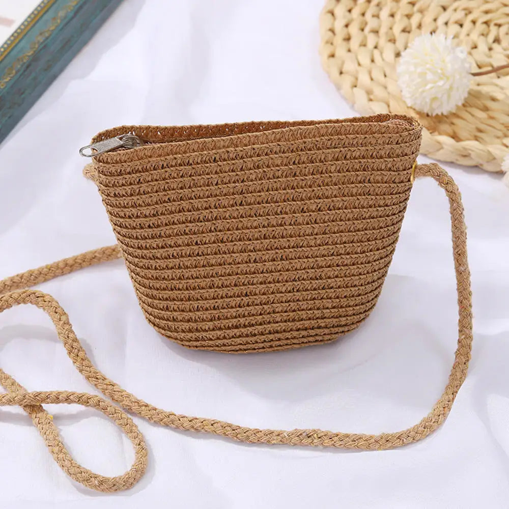 Soft Straw Tote Bags Personalized Travel Shopping Bag Beach Weave Handbag Female Bohemian Shoulder Bag Valentine's Day Gift