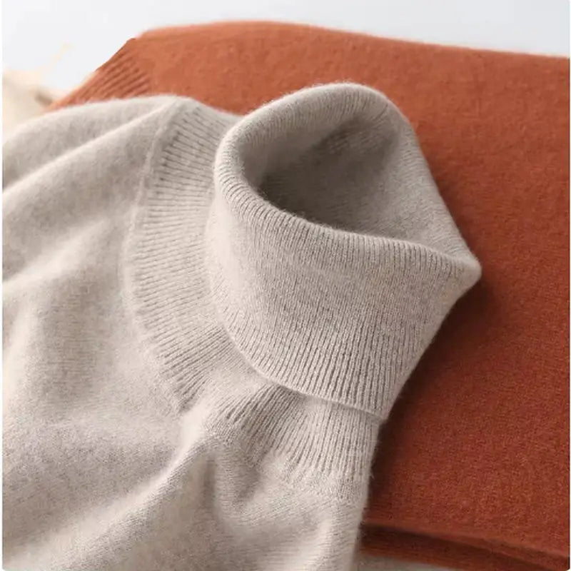 Cashmere Cotton blend Turtleneck Men Sweater Autumn Winter Man Pullover High Neck Sweater Jersey Hombre Pull Homme Hiver Jumper