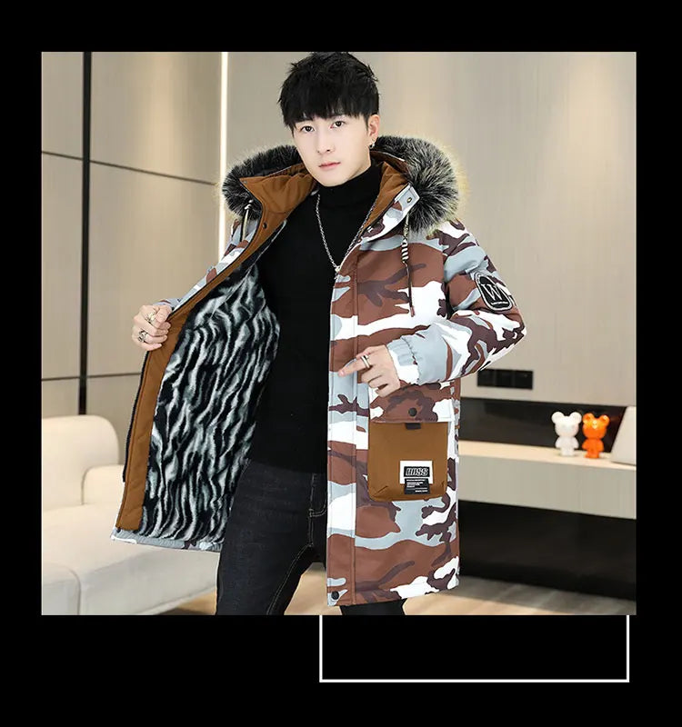 Automne Hiver Nouvelle Épaissir Veste Chaude Hommes À Capuche Parkas Manteau Polaire Tendance marque Streetwear ins veste en laine