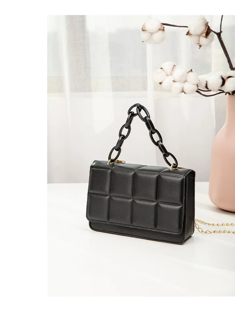 2024 Fashion Chain Women's Bag Popular Rhombus Shoulder Bag Luxury PU Leather Messenger Bag New Trend Handbags for Women