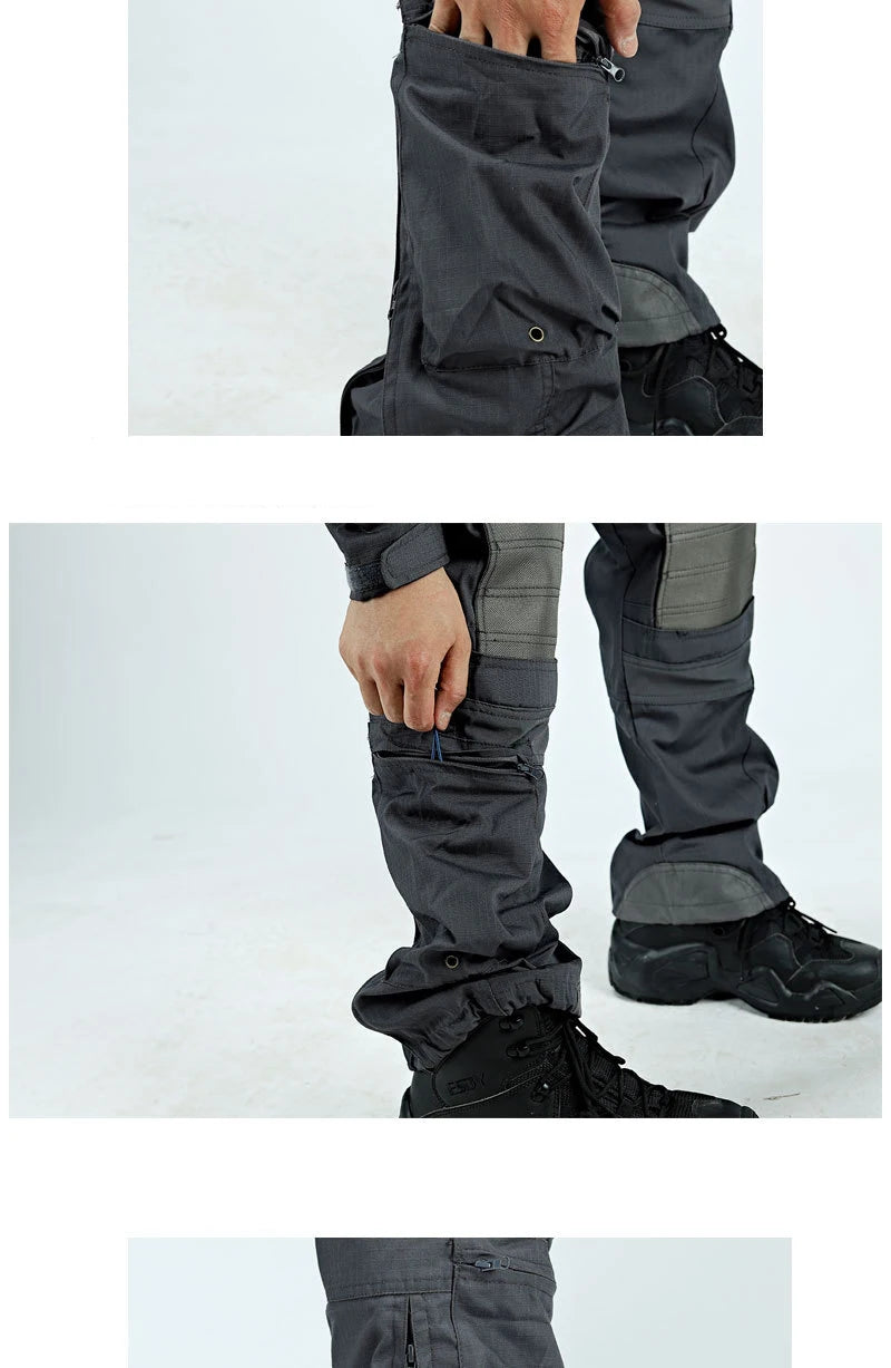 Pantalon cargo imperméable pour homme, pantalon tactique d'entraînement militaire, pantalon de combat, multi-poches, résistant à l'usure, pantalon pour homme, randonnée en plein air