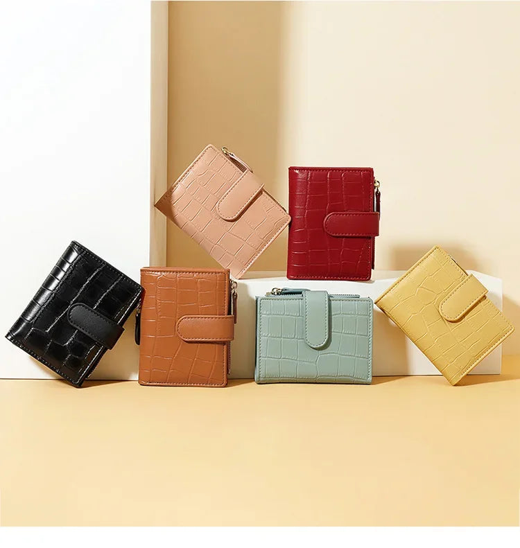 Women Stone Pattern Small Wallets PU Leather Coin Pures Ladies Popular Card Holder Mini New Design Standard Purses for Women