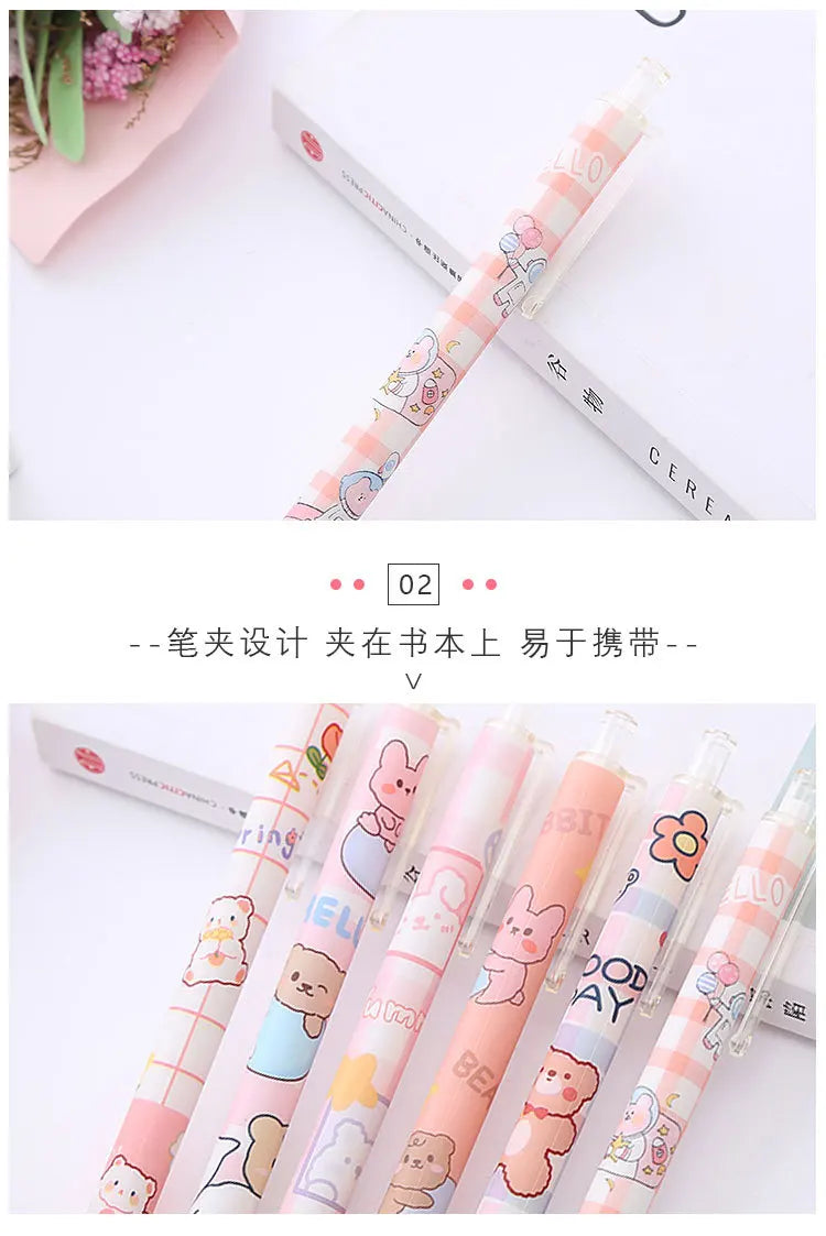 One. Peach quick-drying gel pen, cute peach office signature pen, press student pen wholesale. Color random