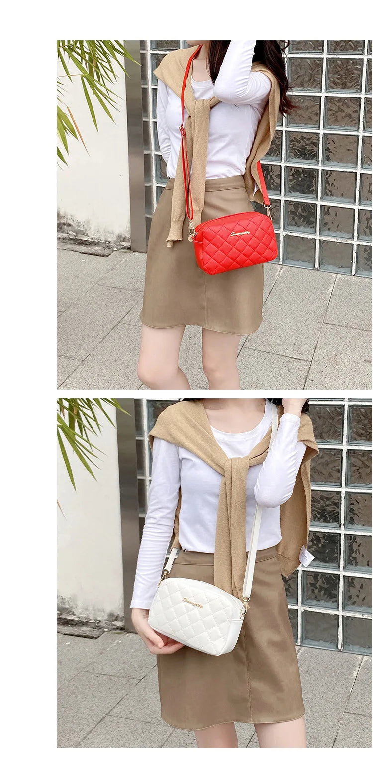 Sac à bandoulière en cuir PU pour femme, petit sac messager à fermeture éclair, sac à main, sac de voyage d'été pour femme