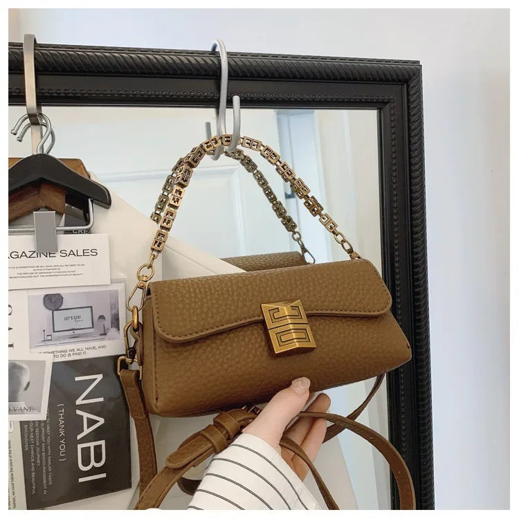 2024 New High-end Texture Small Square Bag Women's Crossbody Bag Versatile and Fashionable Chain Bags Ladies HandBags