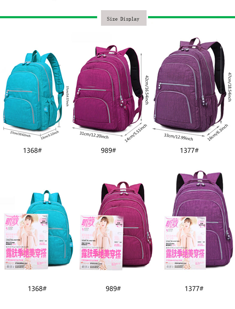 Mochila Feminina School Backpack for Teenage Girl 2024 Travel Back Packs Bag Women Nylon Waterproof Laptop Bagpack