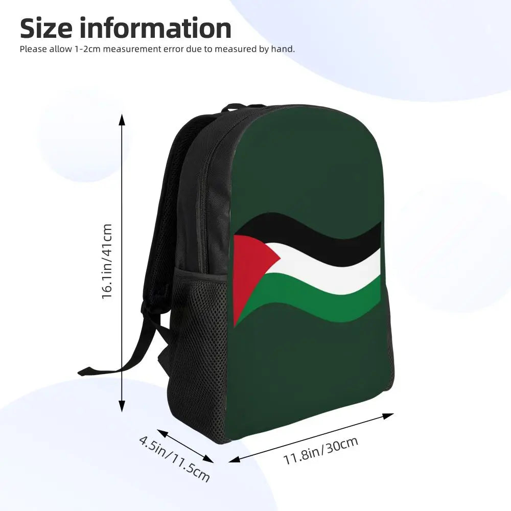 Custom Palestinians Keffiyeh Pattern Backpack for Women Men Waterproof College School Tradition Bag Print Bookbags