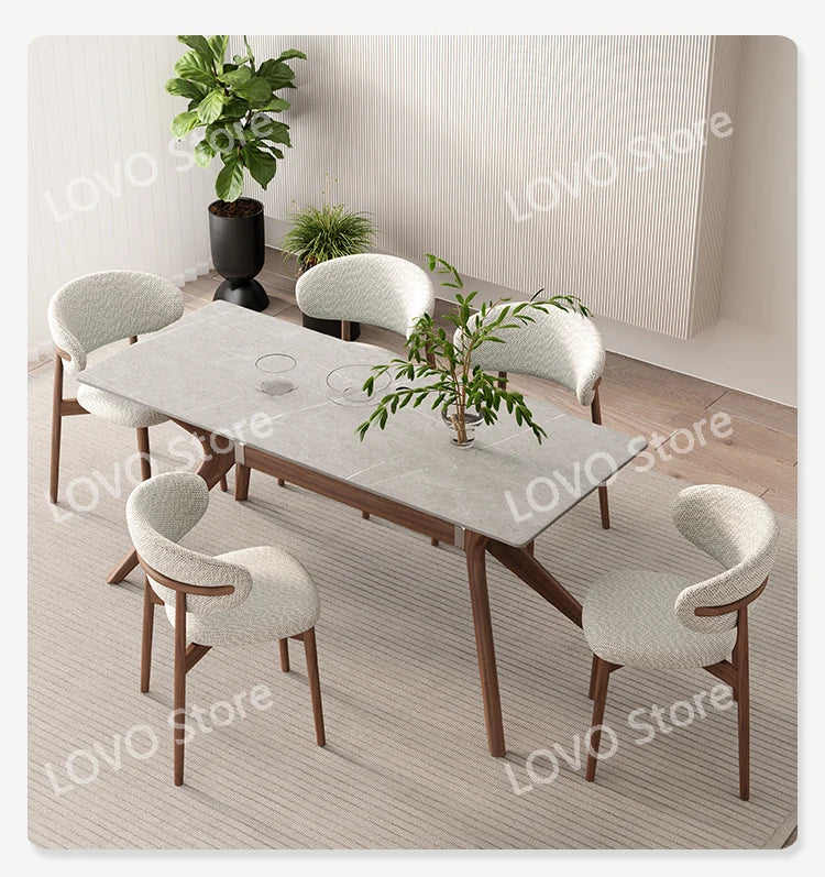 Nordic Mobile Dining Room Sets Armchair Foldable Design Chair  Table Set ModernHome Furniture DW